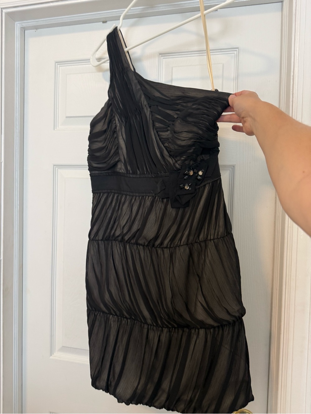 Black One-Shoulder Cocktail Dress
